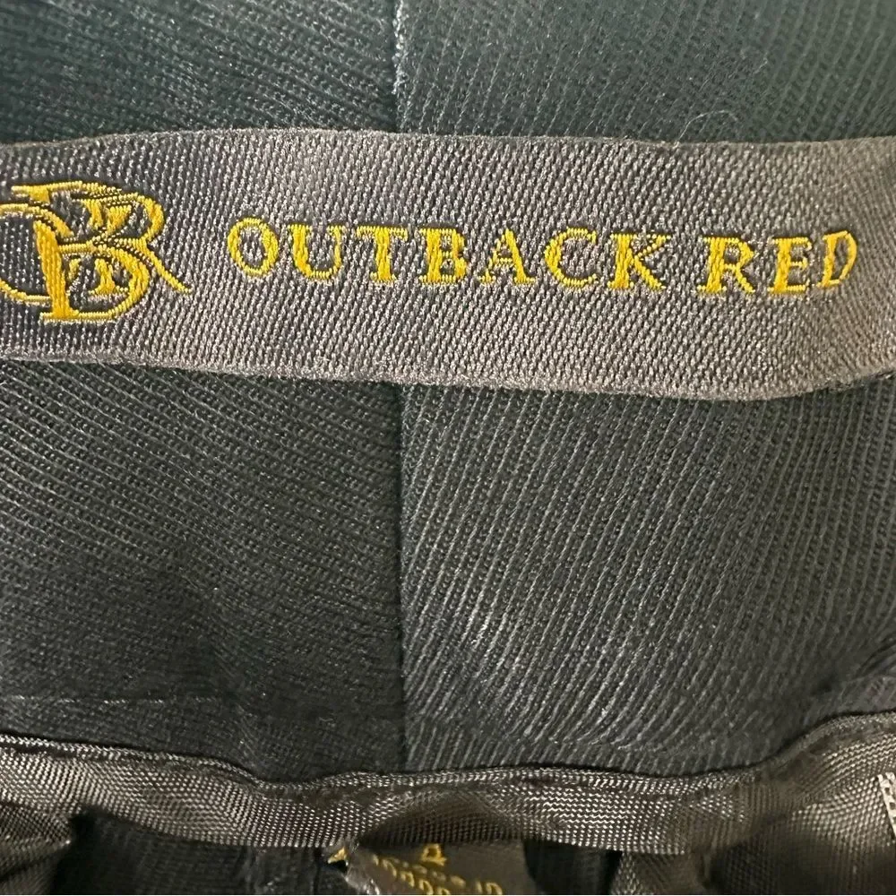 Outback Red low rise drew fit black cuffed hem shorts